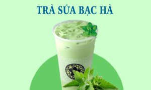 Thành phẩm trà sữa bạc hà