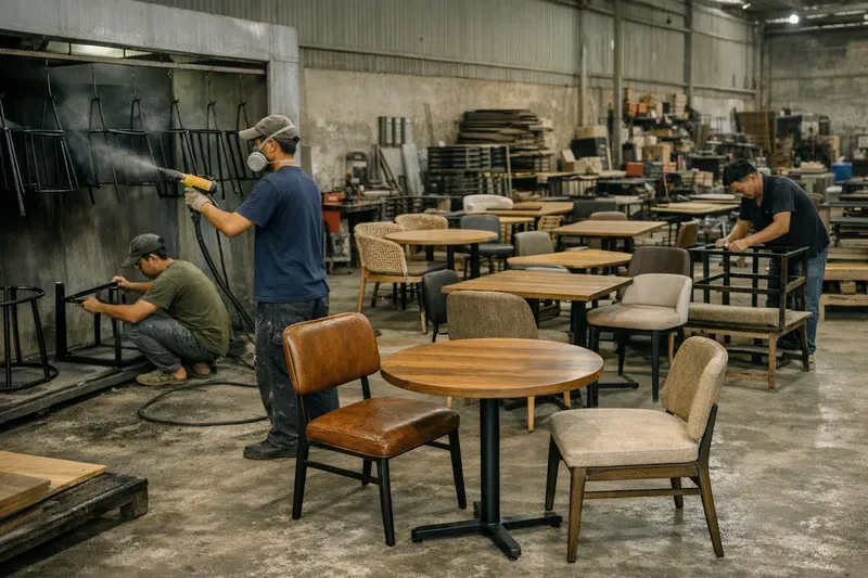 Vì sao nên đặt bàn ghế cafe tại Xưởng Đức Decor (quy trình, ưu đãi, hậu mãi)